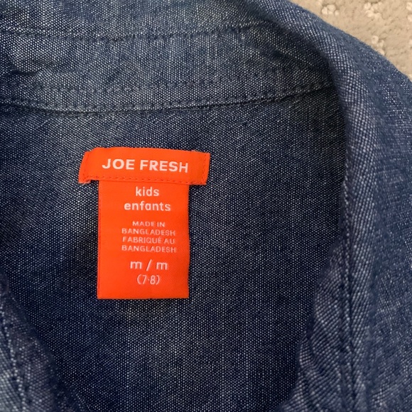 EUC boys blue Joe Fresh shirt size 7-8 - Picture 3 of 3